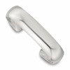 Sterling Silver Polished 15mm Domed Cuff Bangle