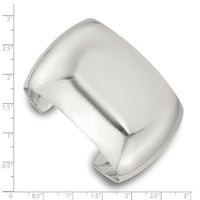 Load image into Gallery viewer, Sterling Silver Polished 40mm Domed Cuff Bangle
