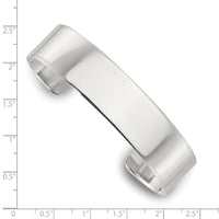 Load image into Gallery viewer, Sterling Silver Polished 15mm Flat Cuff Bangle
