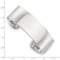 Load image into Gallery viewer, Sterling Silver Polished 20mm Flat Cuff Bangle
