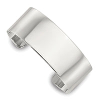 Load image into Gallery viewer, Sterling Silver Polished 25mm Flat Cuff Bangle
