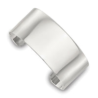 Load image into Gallery viewer, Sterling Silver Polished 30mm Flat Cuff Bangle
