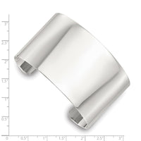 Load image into Gallery viewer, Sterling Silver Polished 40mm Flat Cuff Bangle
