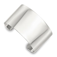 Load image into Gallery viewer, Sterling Silver Polished 40mm Flat Cuff Bangle
