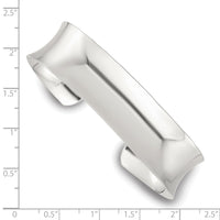 Load image into Gallery viewer, Sterling Silver Polished 15mm Concave Cuff Bangle
