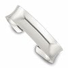 Sterling Silver Polished 15mm Concave Cuff Bangle