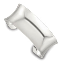 Load image into Gallery viewer, Sterling Silver Polished 25mm Concave Cuff Bangle

