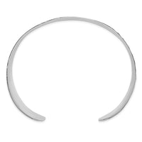 Load image into Gallery viewer, Sterling Silver Polished 40mm Flat Hammered Cuff Bangle
