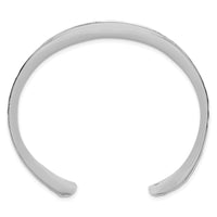 Load image into Gallery viewer, Sterling Silver Polished 25mm Concave Hammered Cuff Bangle
