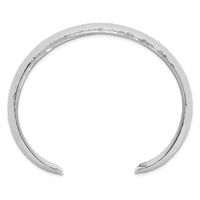 Load image into Gallery viewer, Sterling Silver Polished 15mm Domed Hammered Cuff Bangle
