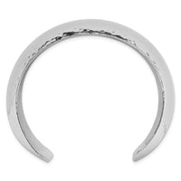 Load image into Gallery viewer, Sterling Silver Polished 40mm Domed Hammered Cuff Bangle
