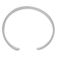 Load image into Gallery viewer, Sterling Silver Polished 15mm Concave Hammered Cuff Bangle
