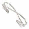 Sterling Silver Polished -X- Cuff Bangle