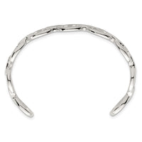 Load image into Gallery viewer, Sterling Silver Polished Anchor / Mariner Link Cuff Bangle

