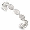 Sterling Silver Polished Anchor / Mariner Link Cuff Bangle