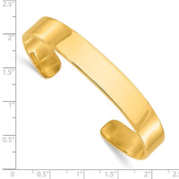 Load image into Gallery viewer, Sterling Silver Gold-tone 9.75mm Cuff Bangle Bracelet
