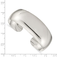 Load image into Gallery viewer, Sterling Silver Solid Polished Plain Cuff Bangle Bracelet
