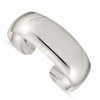 Sterling Silver Solid Polished Plain Cuff Bangle Bracelet