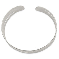 Load image into Gallery viewer, Sterling Silver Solid Polished Hammered Fancy Cuff Bangle Bracelet
