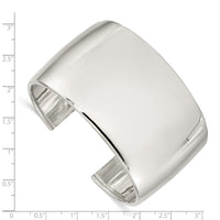 Load image into Gallery viewer, Sterling Silver 40mm Cuff Bangle Bracelet
