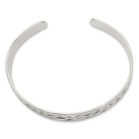 Load image into Gallery viewer, Sterling Silver Antiqued 12.5mm Celtic Design Cuff Bangle Bracelet
