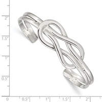 Load image into Gallery viewer, Sterling Silver Knot Design Cuff Bangle
