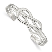 Load image into Gallery viewer, Sterling Silver Knot Design Cuff Bangle
