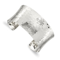 Load image into Gallery viewer, Sterling Silver 30mm Hammered Cuff Bangle
