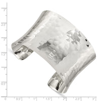 Load image into Gallery viewer, Sterling Silver 39.5mm Hammered Cuff Bangle
