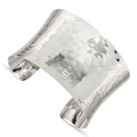 Load image into Gallery viewer, Sterling Silver 39.5mm Hammered Cuff Bangle
