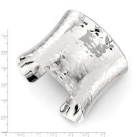 Load image into Gallery viewer, Sterling Silver 49.5mm Hammered Cuff Bangle
