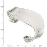 Load image into Gallery viewer, Sterling Silver Wave Cuff Bangle
