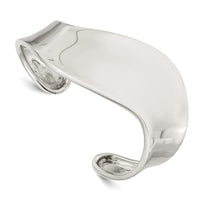 Load image into Gallery viewer, Sterling Silver Wave Cuff Bangle
