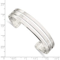 Load image into Gallery viewer, Sterling Silver Polished Cuff Bangle
