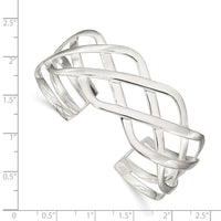 Load image into Gallery viewer, Sterling Silver Woven Design Cuff Bangle
