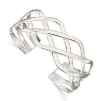 Load image into Gallery viewer, Sterling Silver Woven Design Cuff Bangle

