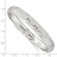 Load image into Gallery viewer, Sterling Silver 10.5mm Polished D/C Flexible Bangle
