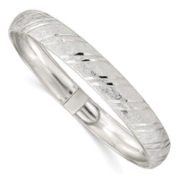 Load image into Gallery viewer, Sterling Silver 10.5mm Polished D/C Flexible Bangle
