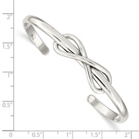 Load image into Gallery viewer, Sterling Silver Polished Infinity Cuff Bangle
