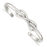 Load image into Gallery viewer, Sterling Silver Polished Infinity Cuff Bangle
