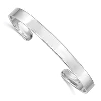 Load image into Gallery viewer, Sterling Silver Rhodium-plated Polished 6mm Children&#39;s Cuff Bangle
