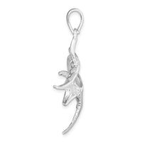 Load image into Gallery viewer, De-Ani Sterling Silver Rhodium-Plated Polished and Textured Marlin Fish Pendant
