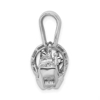 Load image into Gallery viewer, De-Ani Sterling Silver Rhodium-Plated Polished 3D Air Boat Pendant
