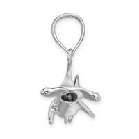 Load image into Gallery viewer, De-Ani Sterling Silver Rhodium-Plated Polished 3D Hammer Head Shark Pendant
