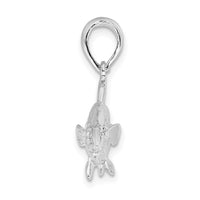 Load image into Gallery viewer, De-Ani Sterling Silver Rhodium-Plated Polished 3D Red Fish Pendant
