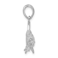 Load image into Gallery viewer, De-Ani Sterling Silver Rhodium-Plated Polished 3D Oxeye Tarpon Fish Pendant
