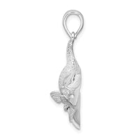 Load image into Gallery viewer, De-Ani Sterling Silver Rhodium-Plated Polished Red Fish Pendant
