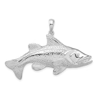 Load image into Gallery viewer, De-Ani Sterling Silver Rhodium-Plated Polished Red Fish Pendant
