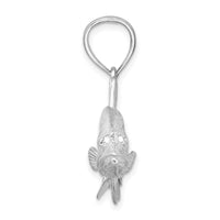 Load image into Gallery viewer, De-Ani Sterling Silver Rhodium-Plated Polished 3D Snook Fish Pendant
