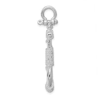 Load image into Gallery viewer, De-Ani Sterling Silver Rhodium-Plated Polished Anchor with Rope Pendant
